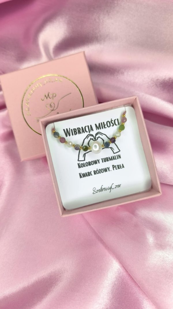 Bransoletka wibracja miłości z kamieni naturalnych