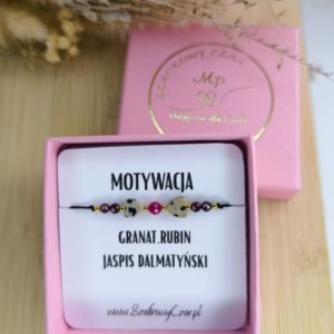 Bransoletka Intencyja motywacja z kamieni naturalnych