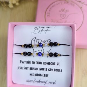 Zestaw bransoletek przyjaźni z kamieni naturalnych