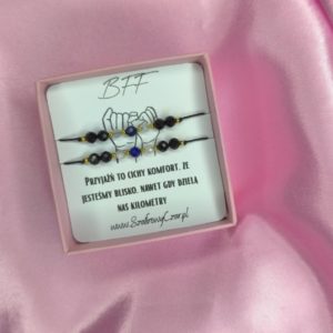 Bransoletki BFF z kamieni naturalnych na niciach jedwabnych