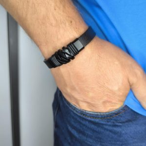 Skórzana bransoletka męska