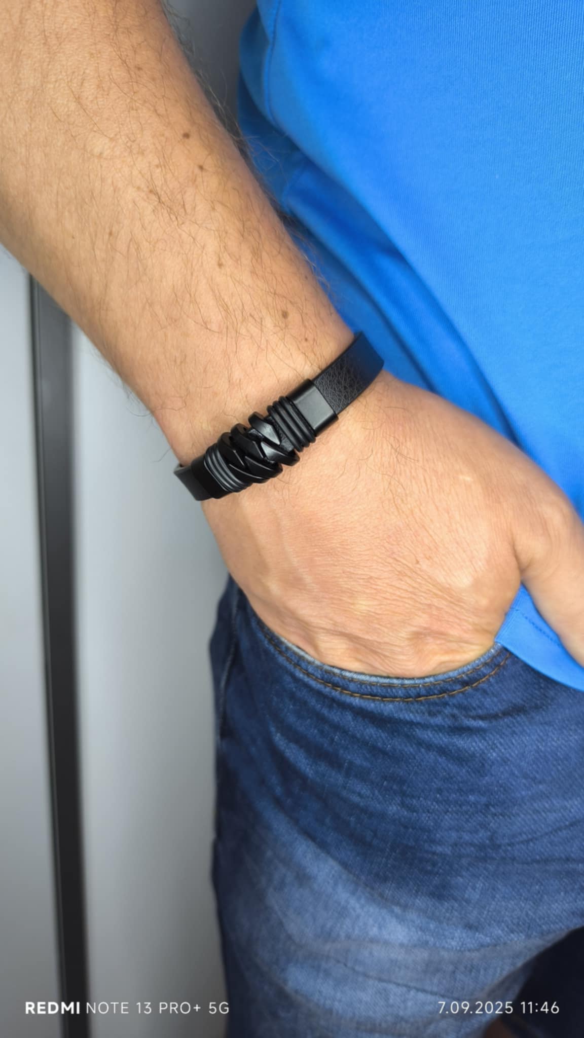 Skórzana bransoletka męska