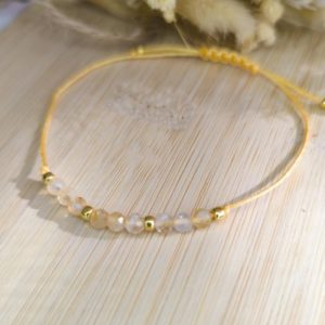 Bransoletka na sznurku nylonowym z cytrynem