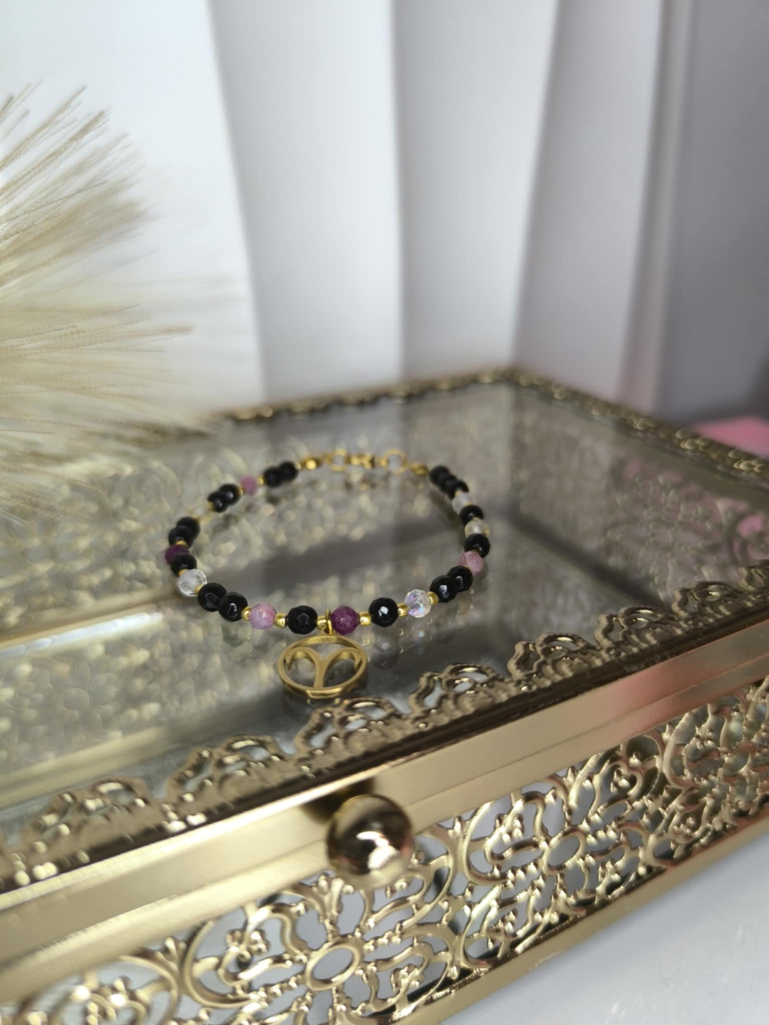 Bransoletka zodiakalny baran z kamieni naturalnych