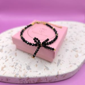 Bransoletka z czarnym turmalinem i hematytem