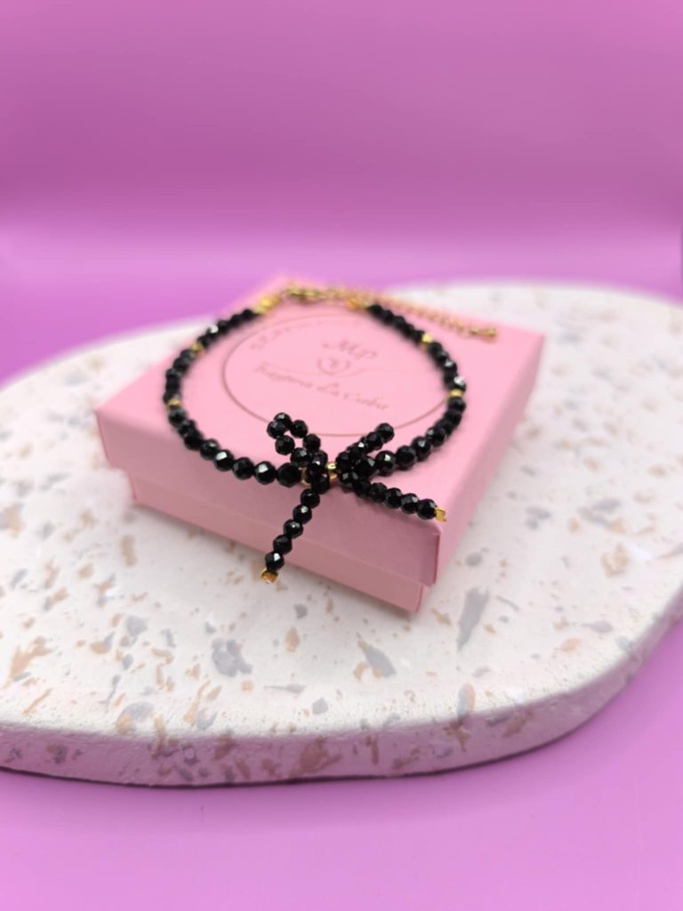 Bransoletka z czarnym turmalinem i hematytem