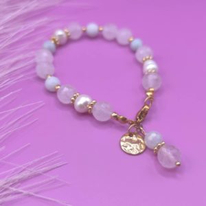 Bransoletka Rossaminta - Kwarc różowy