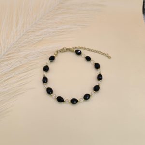 Czarny turmalin i kryształ górski bransoletka ochronna
