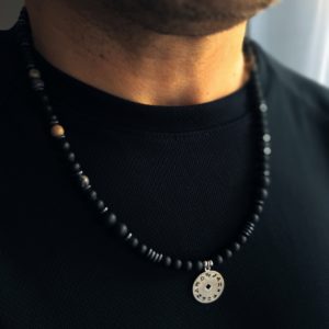 Naszyjnik męski Solaris Zodiak onyks czarny